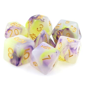 Poly 7 Dice Set: I Feel Pretty - Purple/Blue Jade Opaque