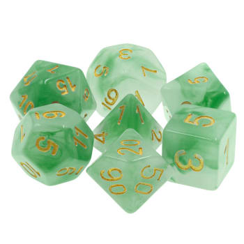 Poly 7 Dice Set: Your Lucky Dice - Green Jade Opaque