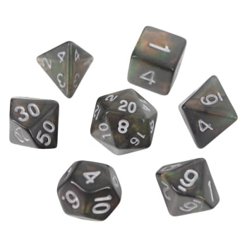 Poly 7 Dice Set: Familiar's Rise - Mirage Black