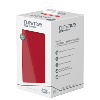 Ultimate Guard - Twin Flip'n'Tray Deck Case - Standard 100+ Monocolor Red