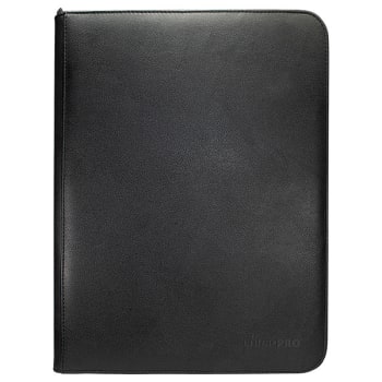 UltraPro - Vivid Collection 9 Pocket Zippered PRO-Binder: Black