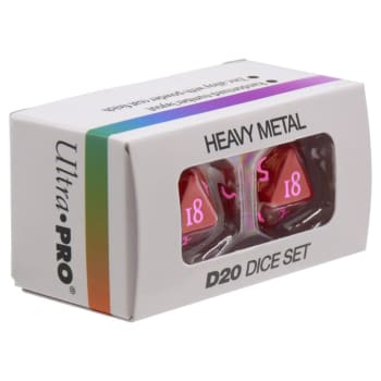 Vivid Heavy Metal Dice Set - d20 Red