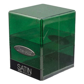 UltraPro - Satin Cube Deck Box - Glitter Green