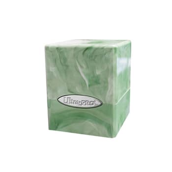 UltraPro - Marble Satin Cube Deck Box - Lime Green/White