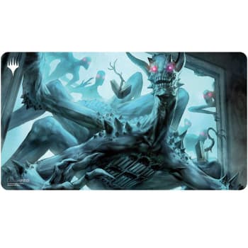 Playmat: MTG- Duskmourn- Mythic Cycle Blue- Overlord of the Flood Pits