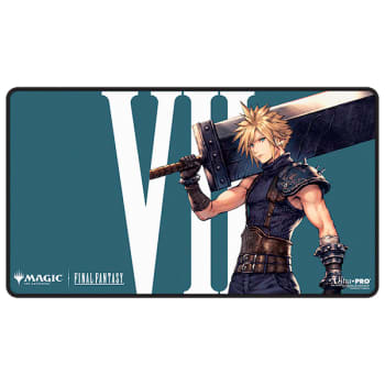 MTG UltraPro Black-Stitched Playmat: Universes Beyond: Final Fantasy - Cloud, Ex-Soldier