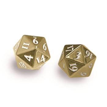 D20 Dice Set: Heavy Metal - Gold (2)