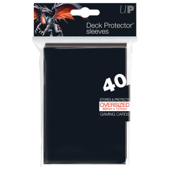 UltraPro Sleeves - Oversized Deck Protectors - Black (40)