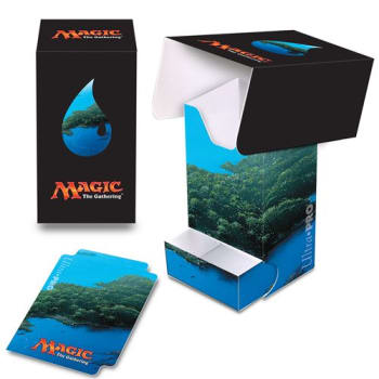 Deck Box - Magic - Full View - Mana Series 5 - Island (w/Tray)