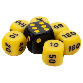 Pokemon - League Battle Deck Yellow/Black Dice Set of 6 + Bonus Die