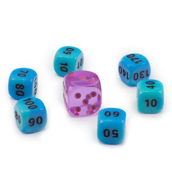 Pokemon - SWSH Evolving Skies Blue/Pink Dice Set of 6 + Bonus Die