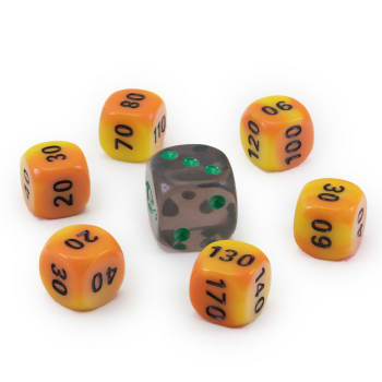 Pokemon - SWSH Evolving Skies Orange/Black Dice Set of 6 + Bonus Die