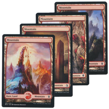 20 Random Full Art Mountains - Basic Land