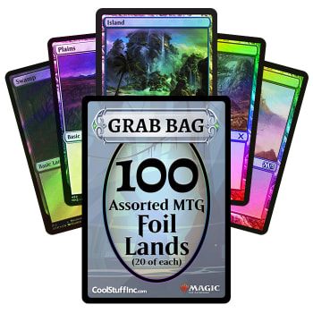 100 Random FOIL Lands (20 of each) - Basic Land