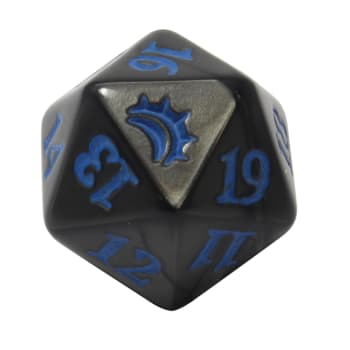 Planechase Anthology - D20 Spindown Life Counter - Black/Blue