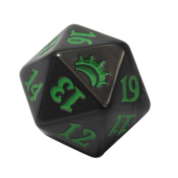 Planechase Anthology - D20 Spindown Life Counter - Black/Green