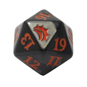 Planechase Anthology - D20 Spindown Life Counter - Black/Orange