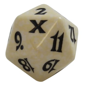 Tenth Edition - D20 Spindown Life Counter - White