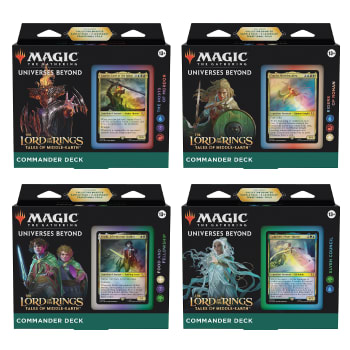 Magic: The Gathering The Lord of The Rings: Tales of Middle-Earth Commander  Deck Bundle – Includes Pack of 4 Decks