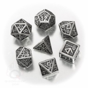 Poly 7 Dice Set: Metal Dwarven