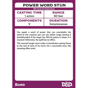 Dungeons & Dragons: Bard Spellbook Cards (Fifth Edition)