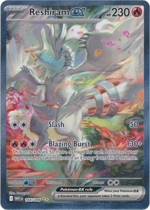 Reshiram ex (Alt Full Art) 166/086