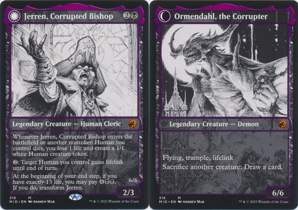 Jerren, Corrupted Bishop // Ormendahl, the Corrupter