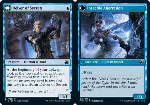 Delver of Secrets // Insectile Aberration