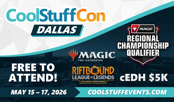 CoolStuffCon Dallas 2026 from May 15-17 2026 is free to attend! Registration is open now!