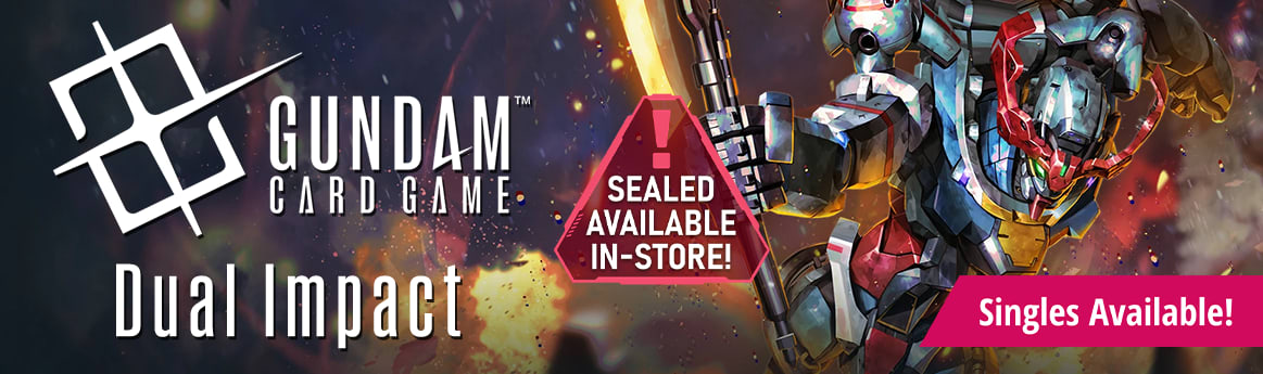Gundam Card Game Dual Impact singles available now! Sealed in stores now!