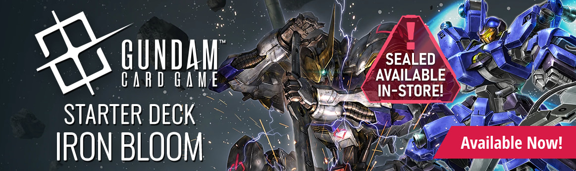 Gundam Card Game Iron Bloom Starter Deck singles available now! Sealed available in store!