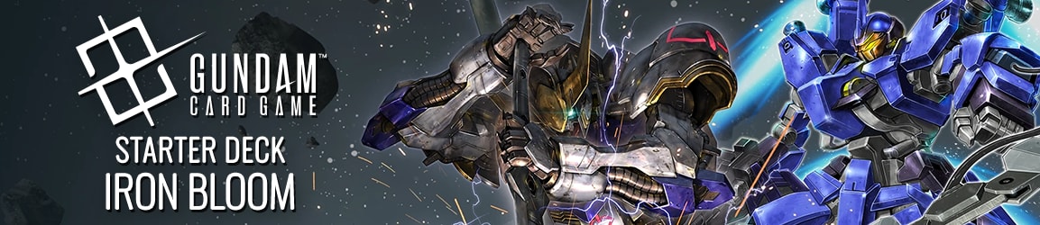 Gundam Card Game Iron Bloom Starter Deck singles available now!