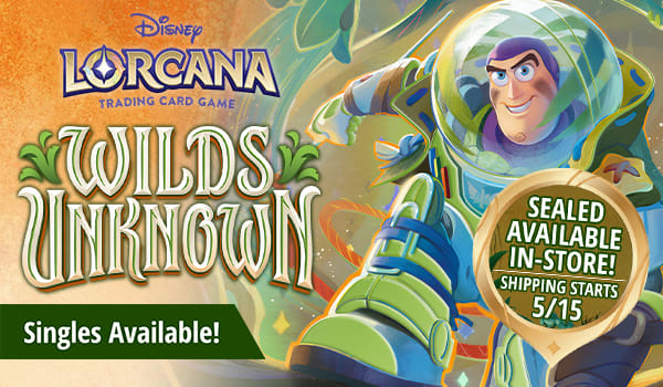 Lorcana Wilds Unknown sealed product available in stores and singles available now!