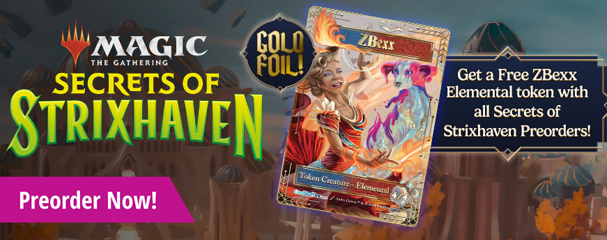 Get a free ZBexx Elemental token with all Secrets of Strixhaven preorders!