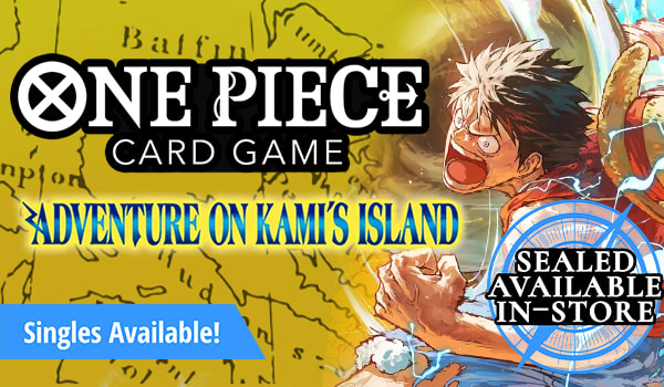 One Piece Card Game - Adventure on Kami's Island is available now! Sealed available in store!