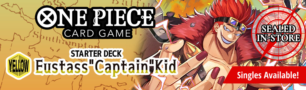 One Piece Card Game - YELLOW Eustass''Captain''Kid Starter Deck singles available now and sealed in-stores!