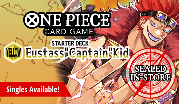 One Piece Card Game - YELLOW Eustass''Captain''Kid Starter Deck singles available now and sealed in-stores!