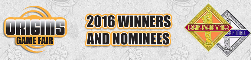 Origins 2016 Winners and Nominees