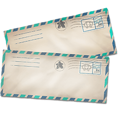 Two white mail envelopes