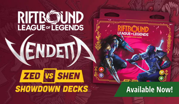 Riftbound: Leaugue of Legends - Vendetta Showdown Decks - Zed VS Shen available now!