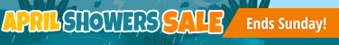 April Showers Sale ends Sunday!