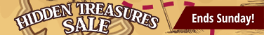 Hidden Treasures Sale ends Sunday!