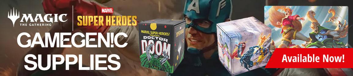 MTG Marvel Super Heroes Gamegenics supplies available now!