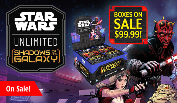 Star Wars: Unlimited Shadows of the Galaxy booster box on sale now!