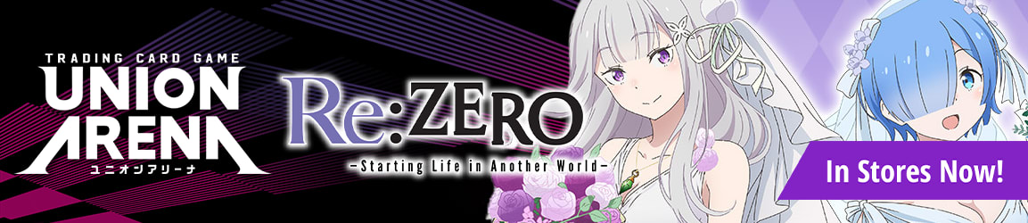 Union Arena Card Game Re: Zero Starting Life in Another World is available in-stores now!