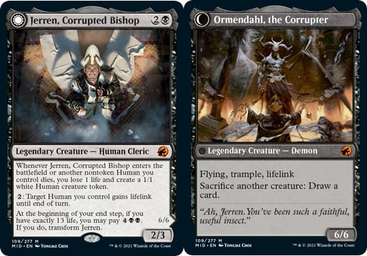 Jerren, Corrupted Bishop // Ormendahl, the Corrupter