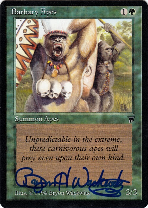 Barbary Apes Signed by Bryon Wackwitz