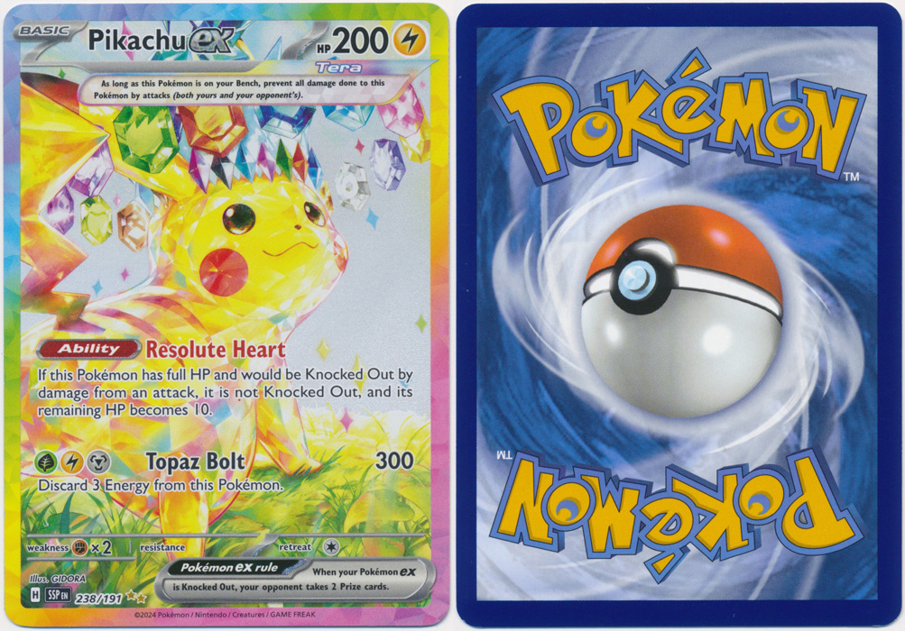 Unique image for Pikachu ex (Alt Full Art) - 238/191