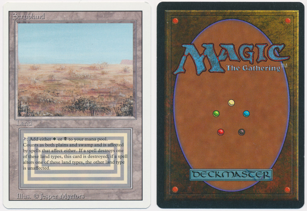 scrubland mtg 英語　１枚　hp scrubland mtg 英語 1枚 hp Scrubland 英語版 スクラブランド