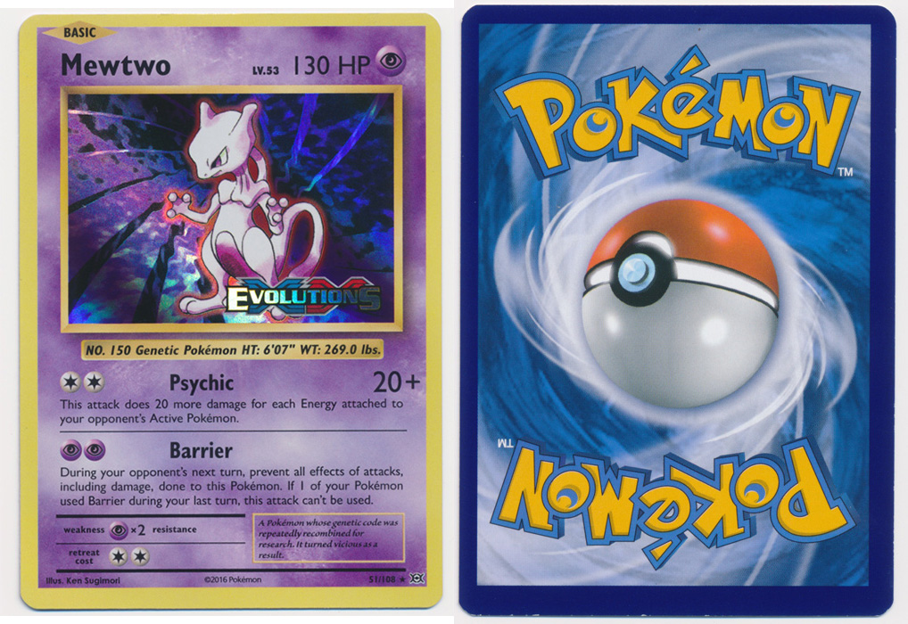 Unique image for Mewtwo - 51/108 (XY Evolutions Stamp)